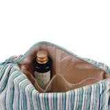 Anokhi Toiletry Bag - Kashan Stripe Aqua
