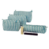 Anokhi Toiletry Bag - Kashan Stripe Aqua