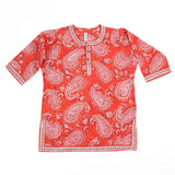 Anokhi Kamiiz - Almond Butah Red