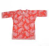 Anokhi Kamiiz - Almond Butah Red