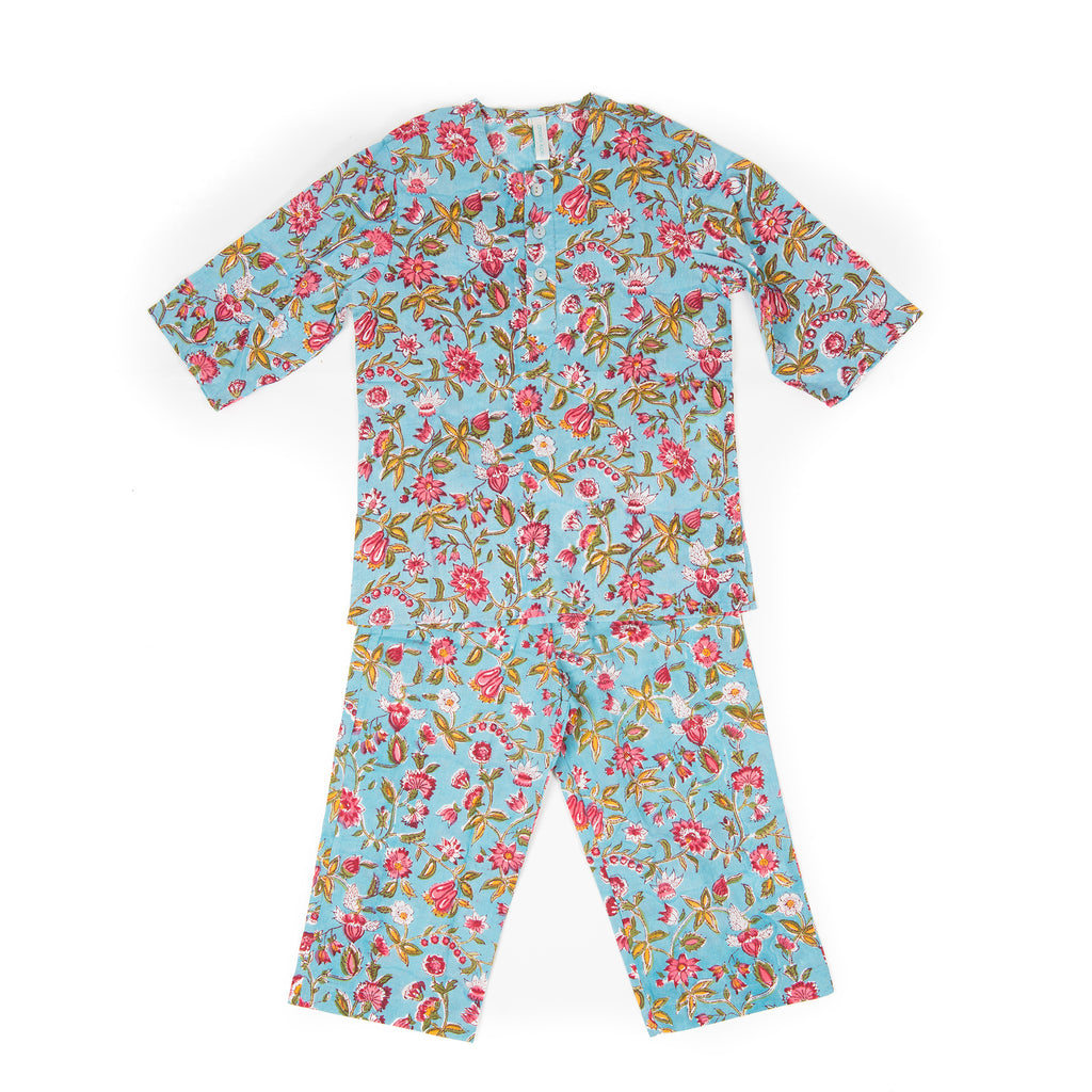 Anokhi Pyjama Chinese Vine Blue