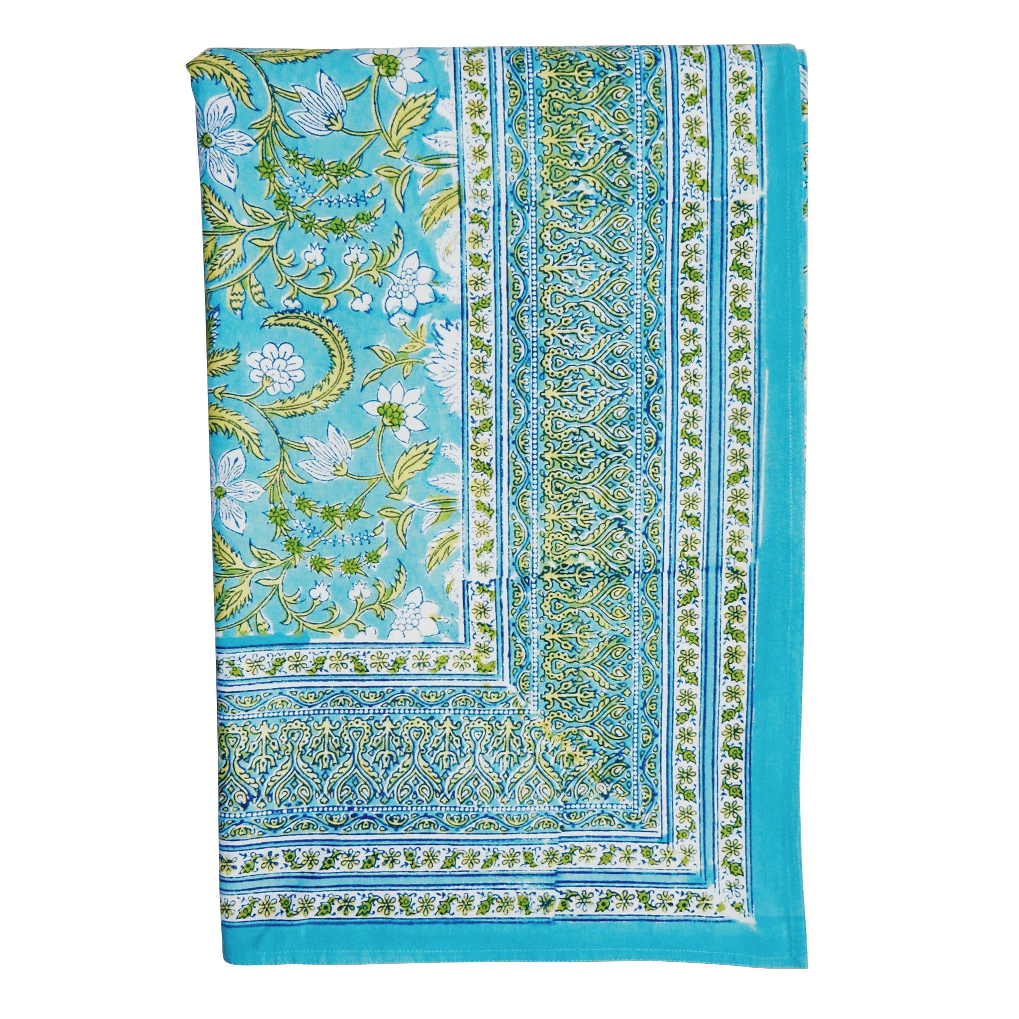 Anokhi Tablecloth Frescola Aqua MEKKO HOMEWARES